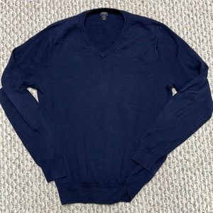 J Crew Men’s Navy Blue V-Neck Sweater
